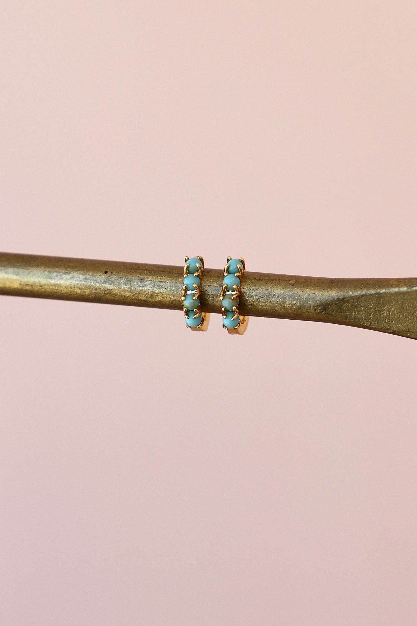 MINI TURQUOISE HOOPS