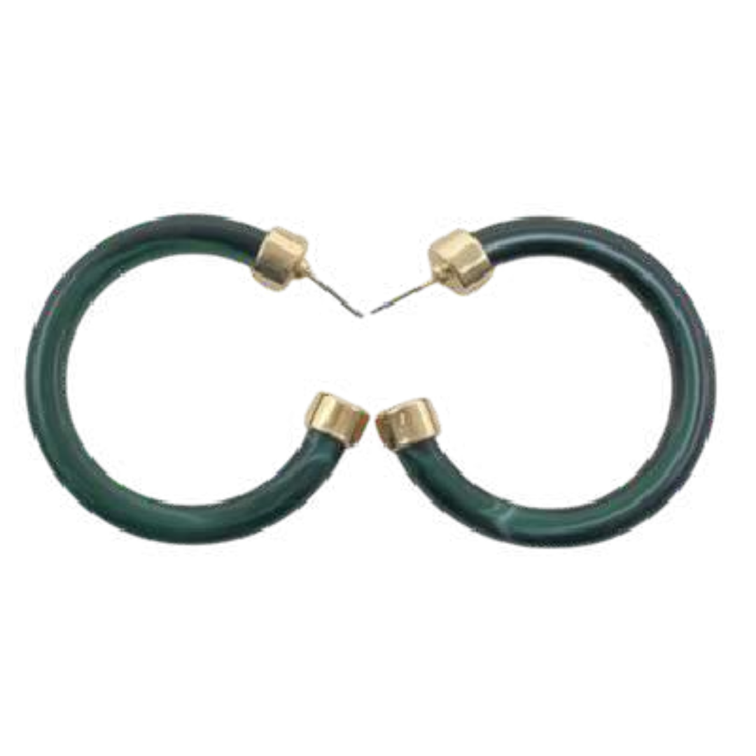 Gold Capped Hoops