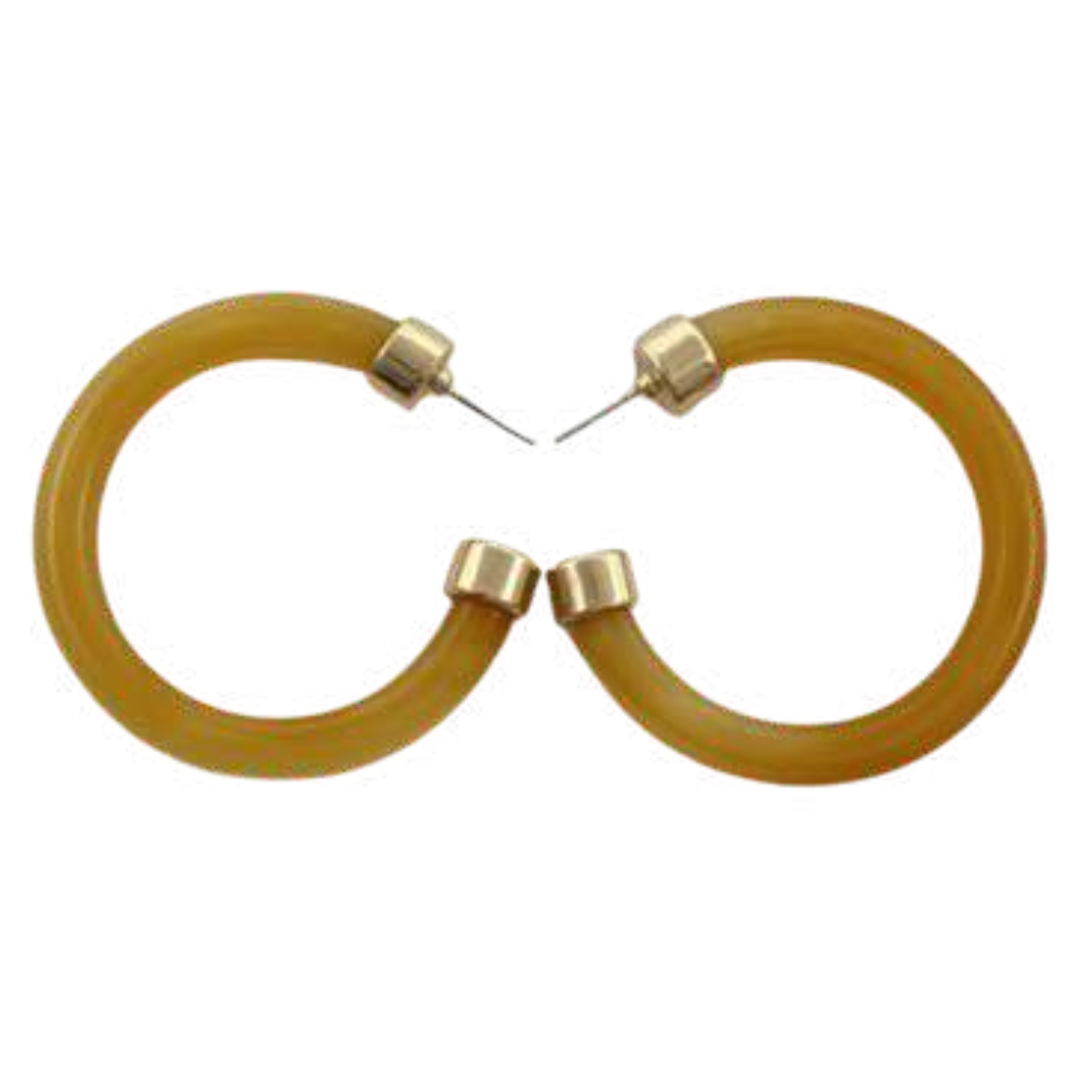 Gold Capped Hoops