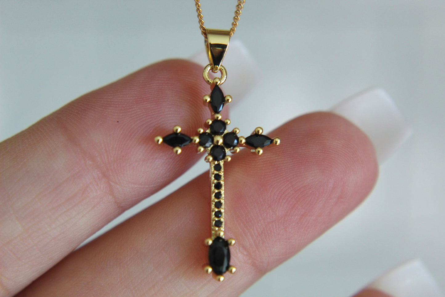 Sant’Angelo Cross Necklace (Black)