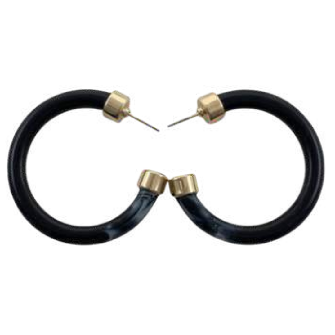 Gold Capped Hoops