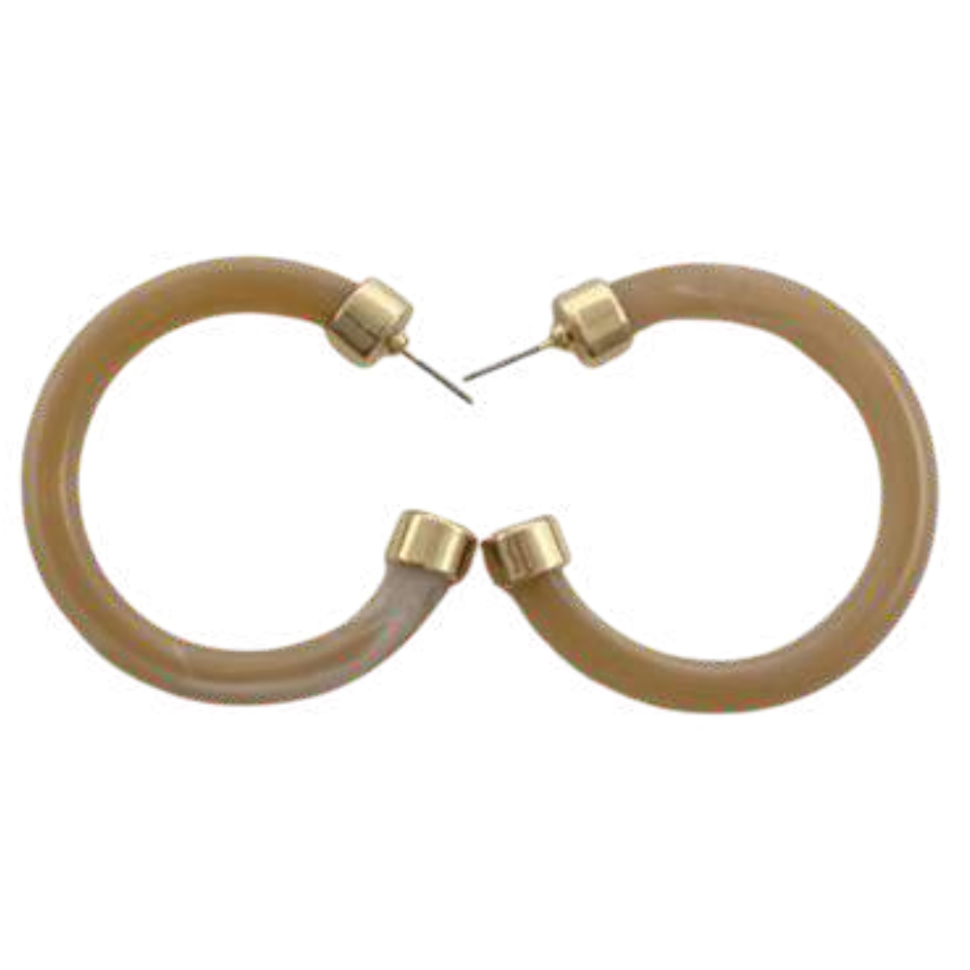 Gold Capped Hoops