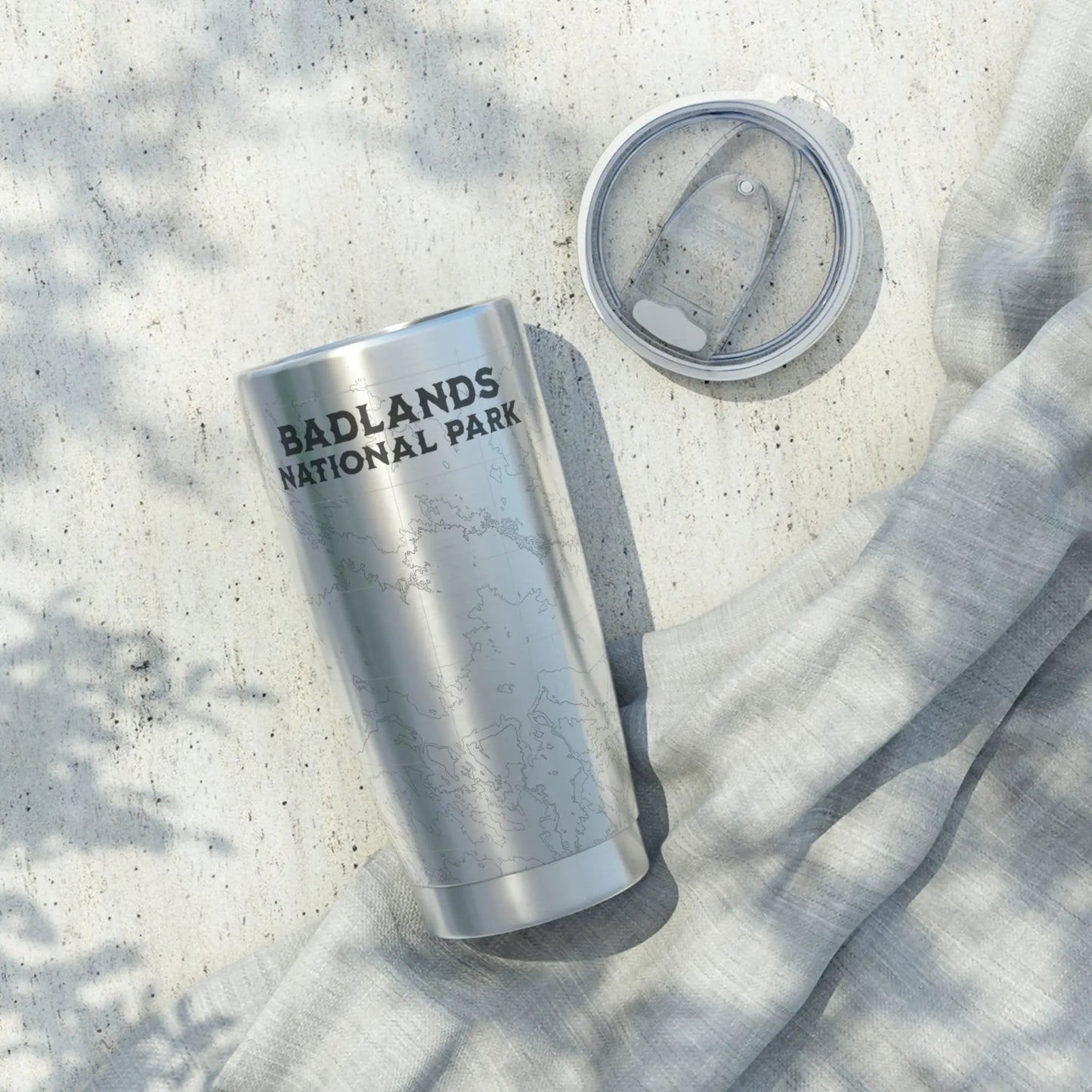 Badlands National Park Topographic Tumbler 20oz USGS Map Print South Dakota