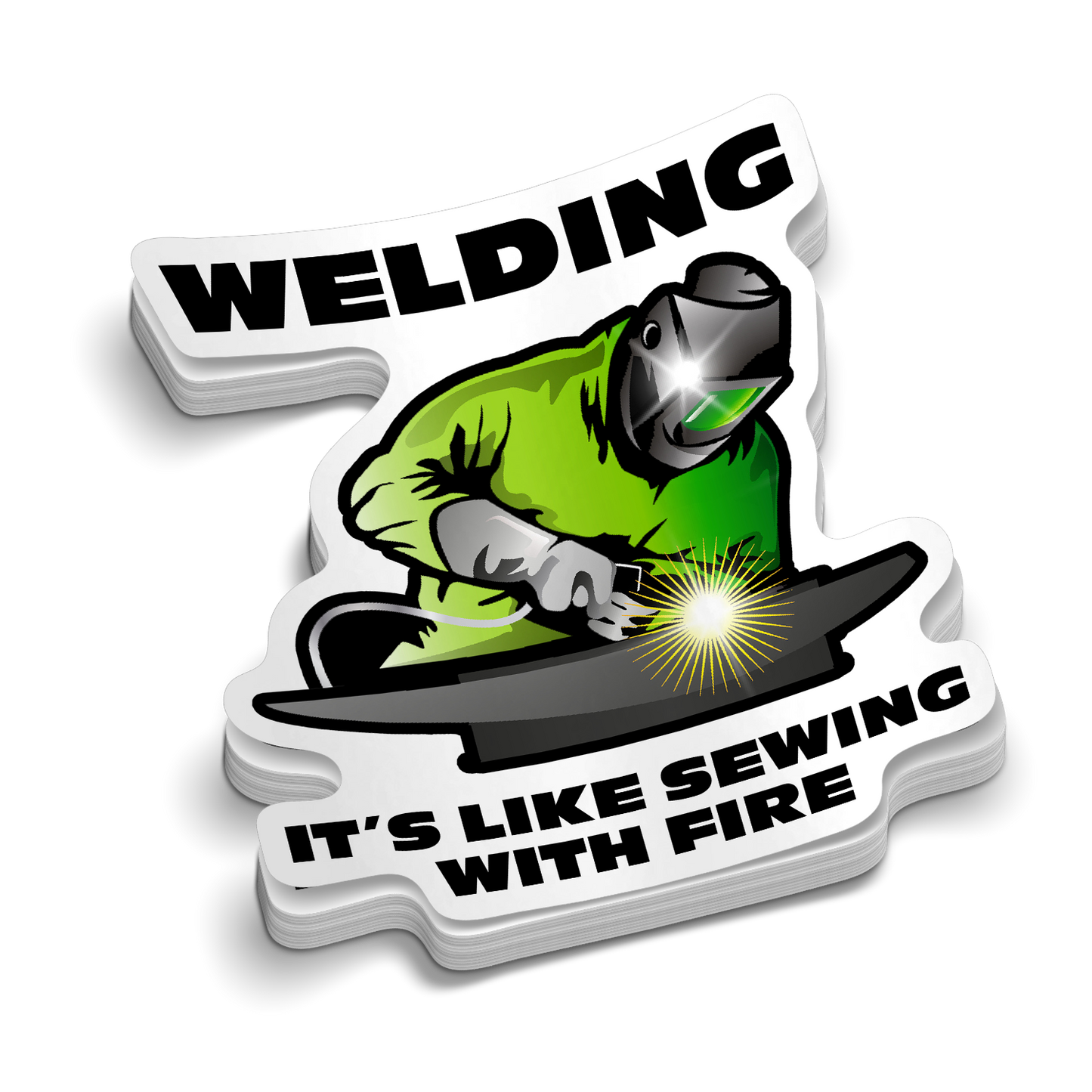 Sewing With Fire - Hard Hat Decal