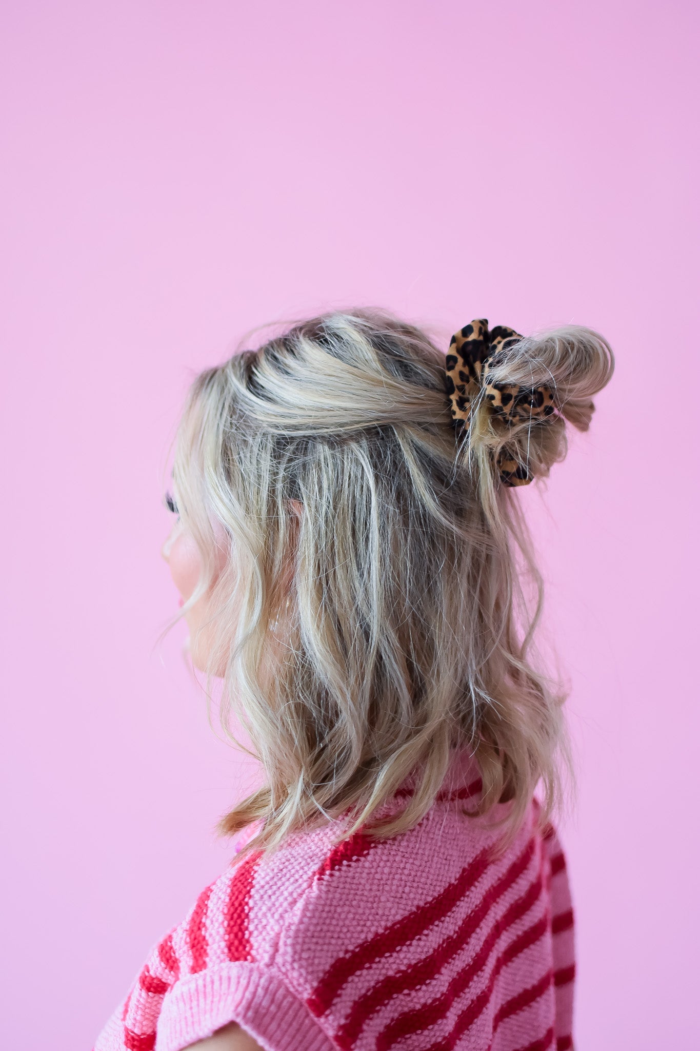 Leopard Knit Regular Scrunchy