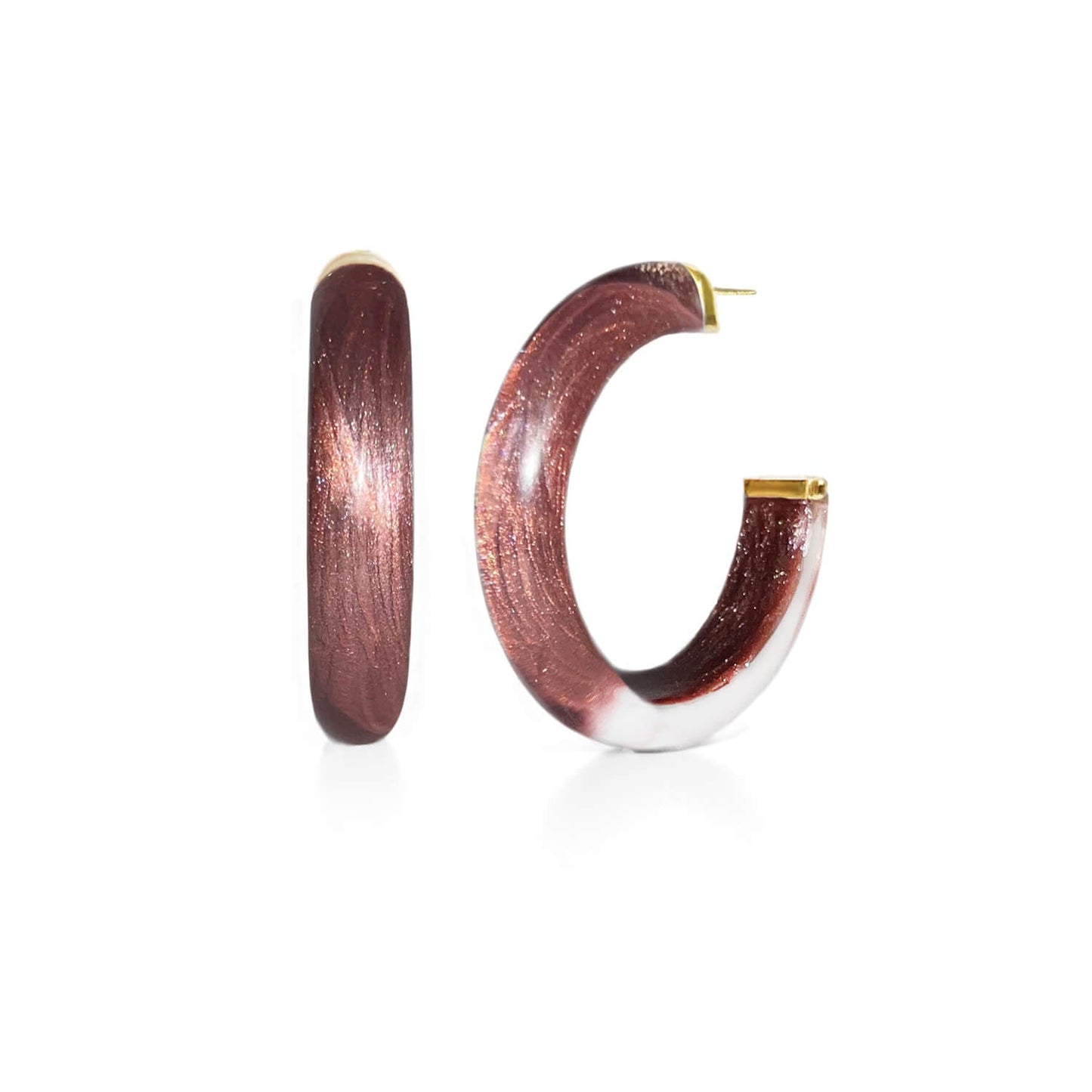 Medium Illusion Hoop Earrings in Neutrals