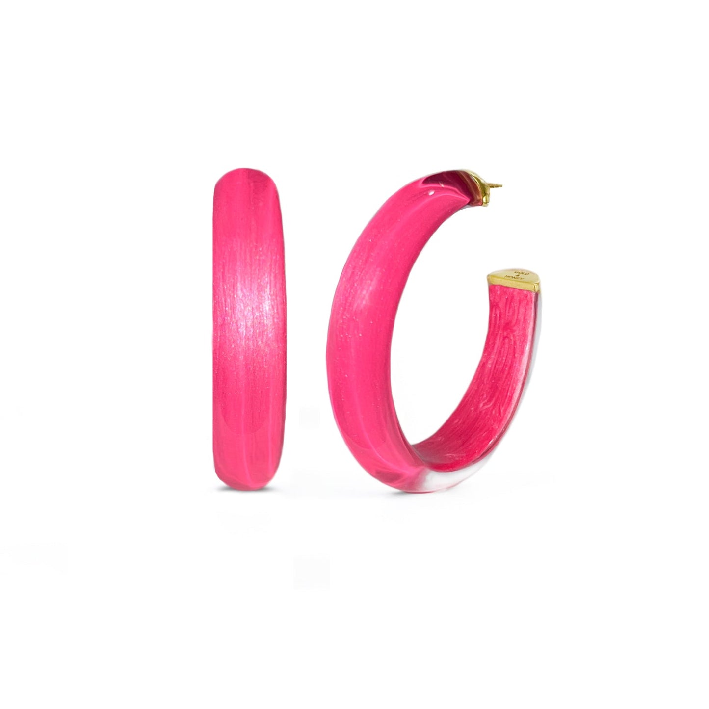 Medium Illusion Lucite Hoop Earrings