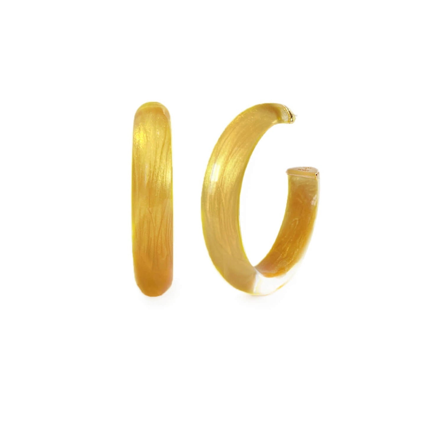 Medium Illusion Lucite Hoop Earrings