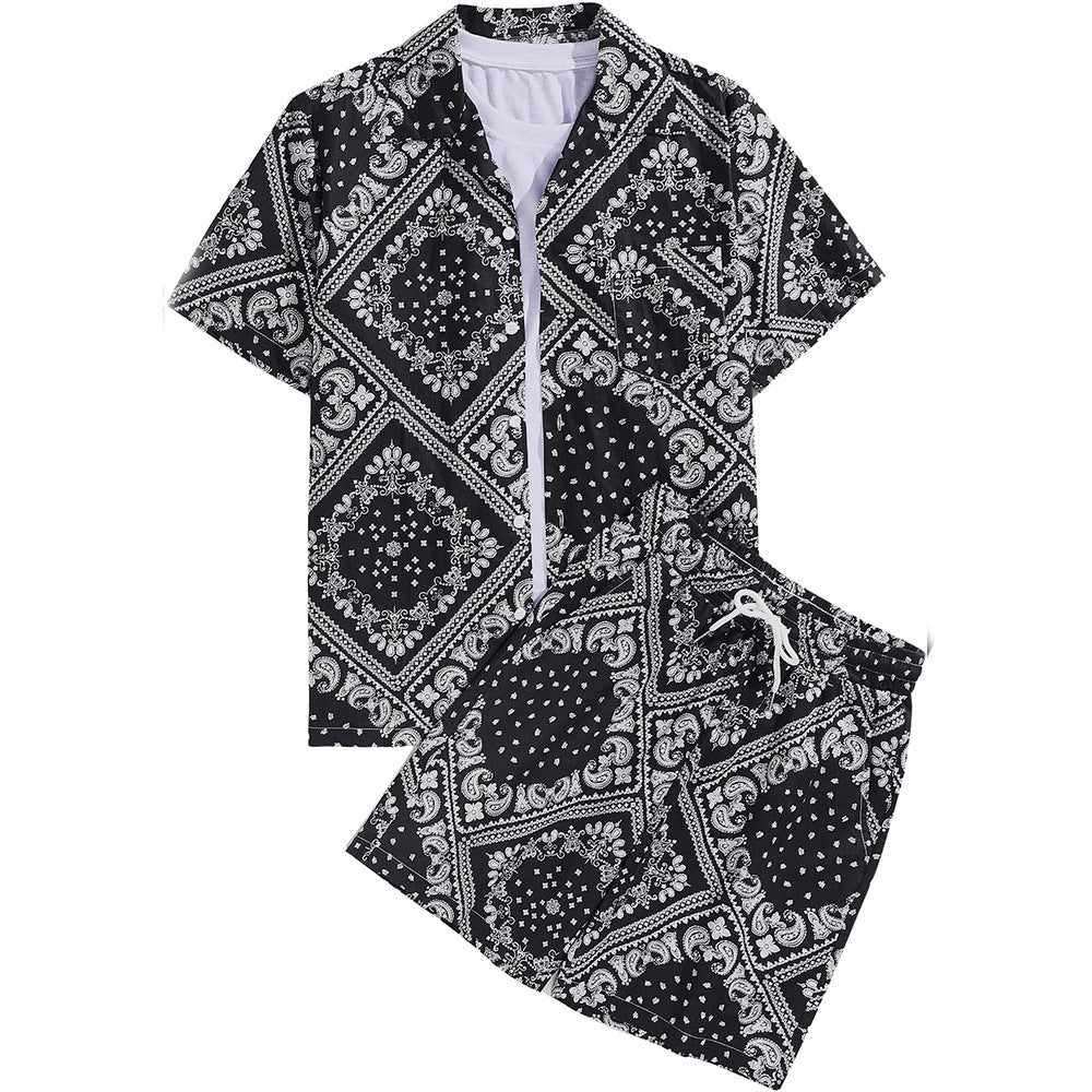 Munsieur Vacay Hawaiian Shorts Set Men's