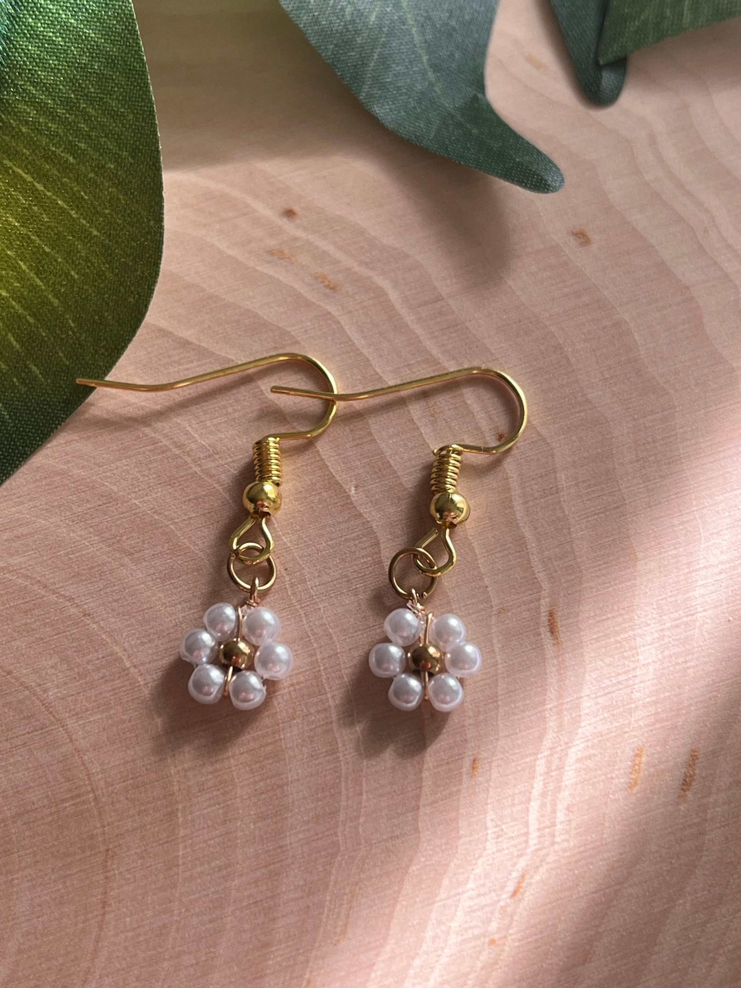 Gold Flower Earrings - Blooming in Faith Daisy Floral Gold Earrings