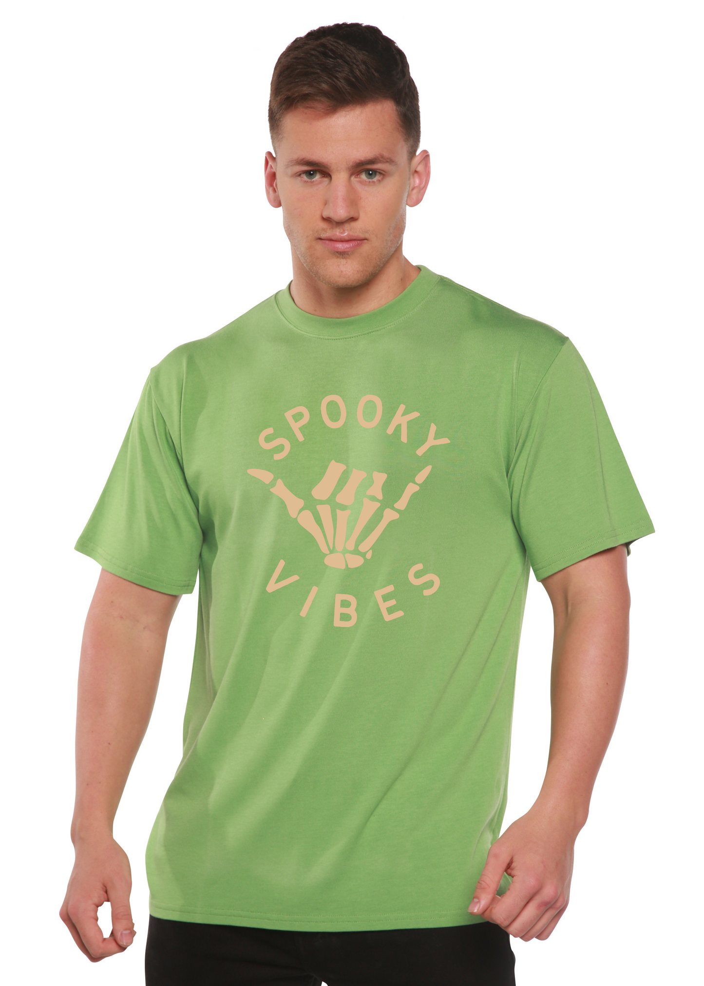 Spooky Vibes Men's Bamboo Viscose/Organic Cotton Short Sleeve Graphic T-Shirt