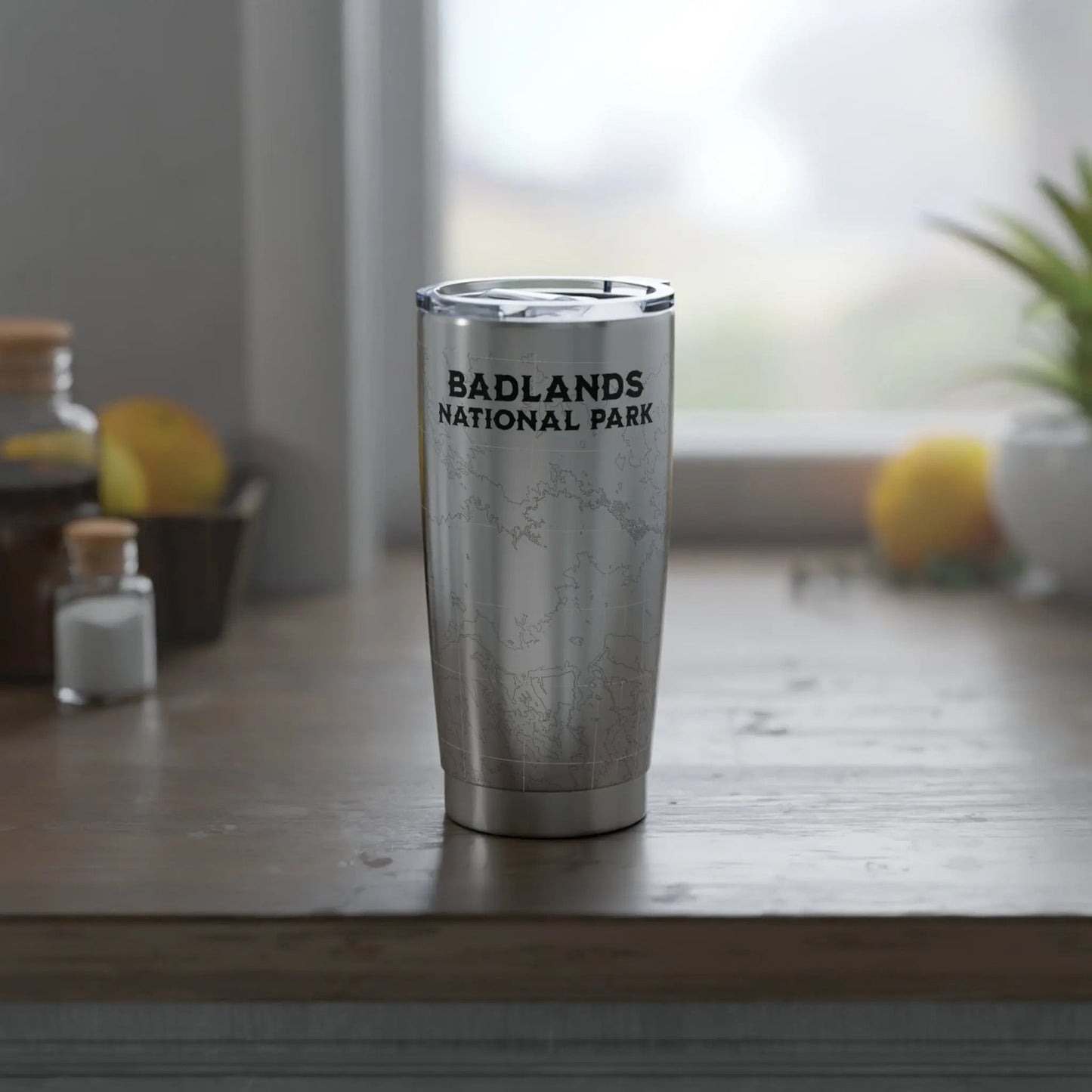 Badlands National Park Topographic Tumbler 20oz USGS Map Print South Dakota