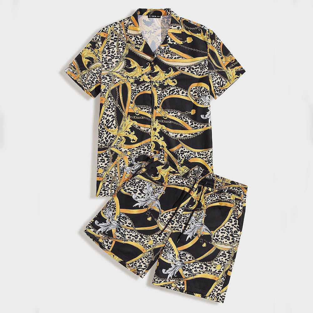Munsieur Vacay Hawaiian Shorts Set Men's