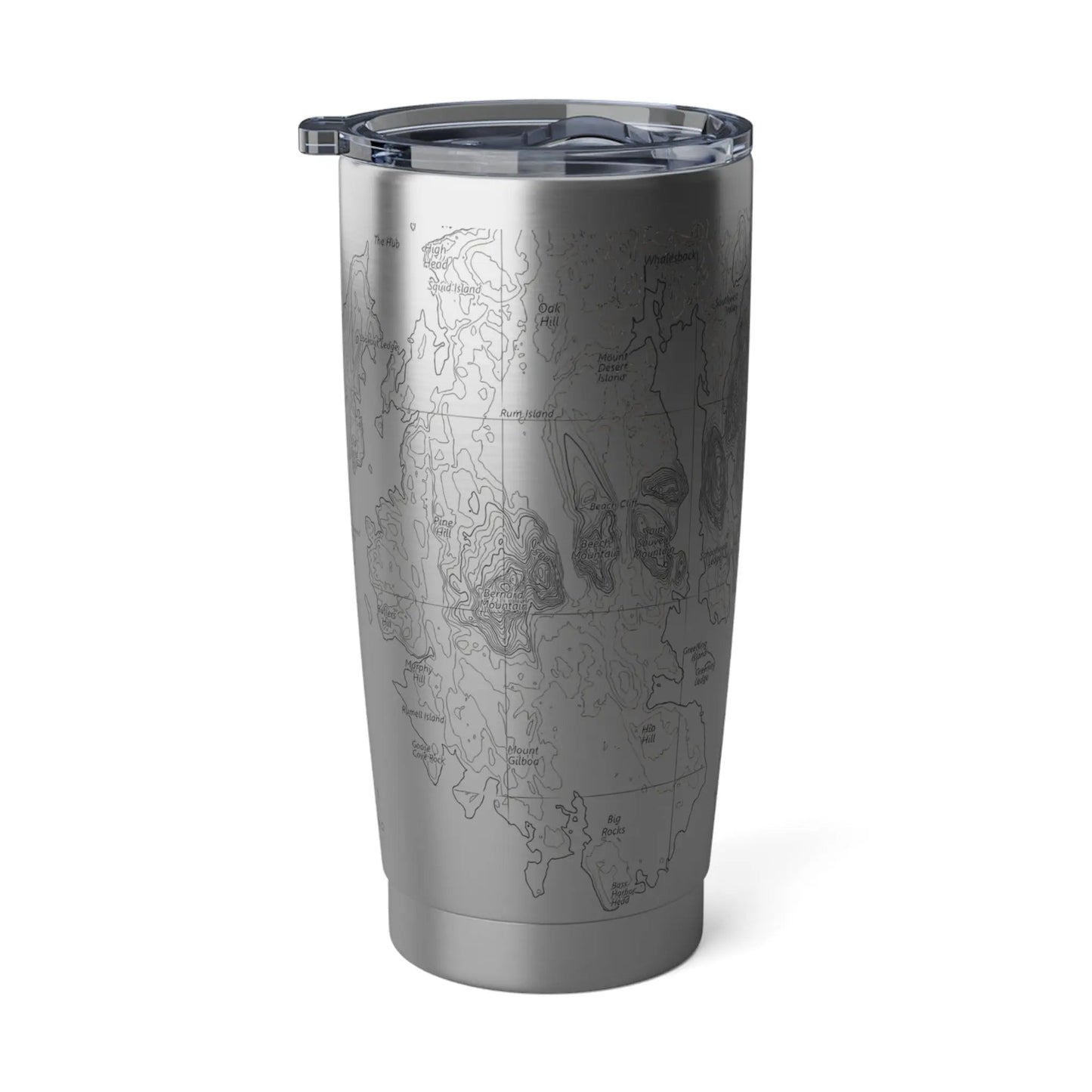 Acadia National Park Topographic Tumbler 20oz Spill Resistant Lid Coastal Maine