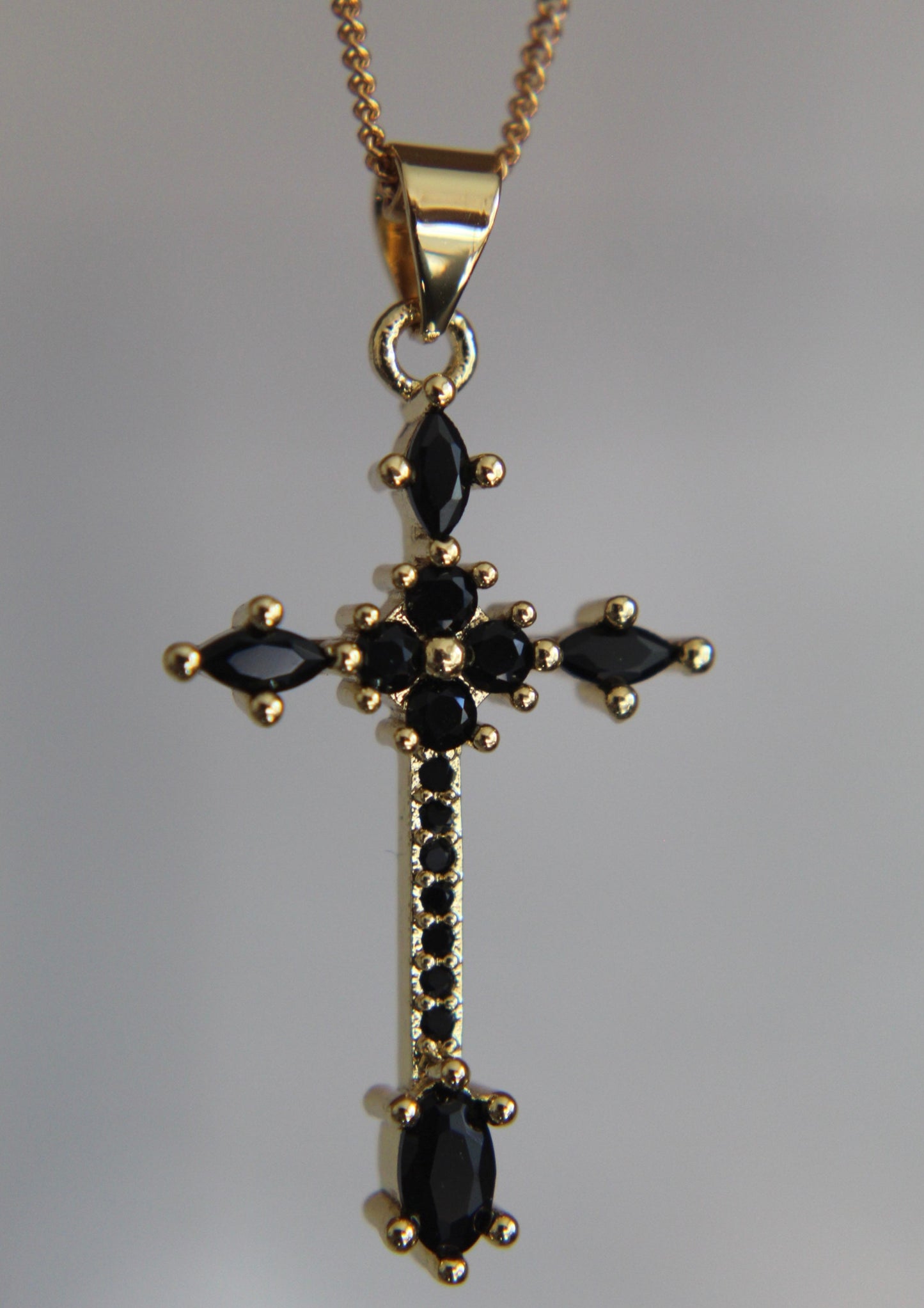 Sant’Angelo Cross Necklace (Black)