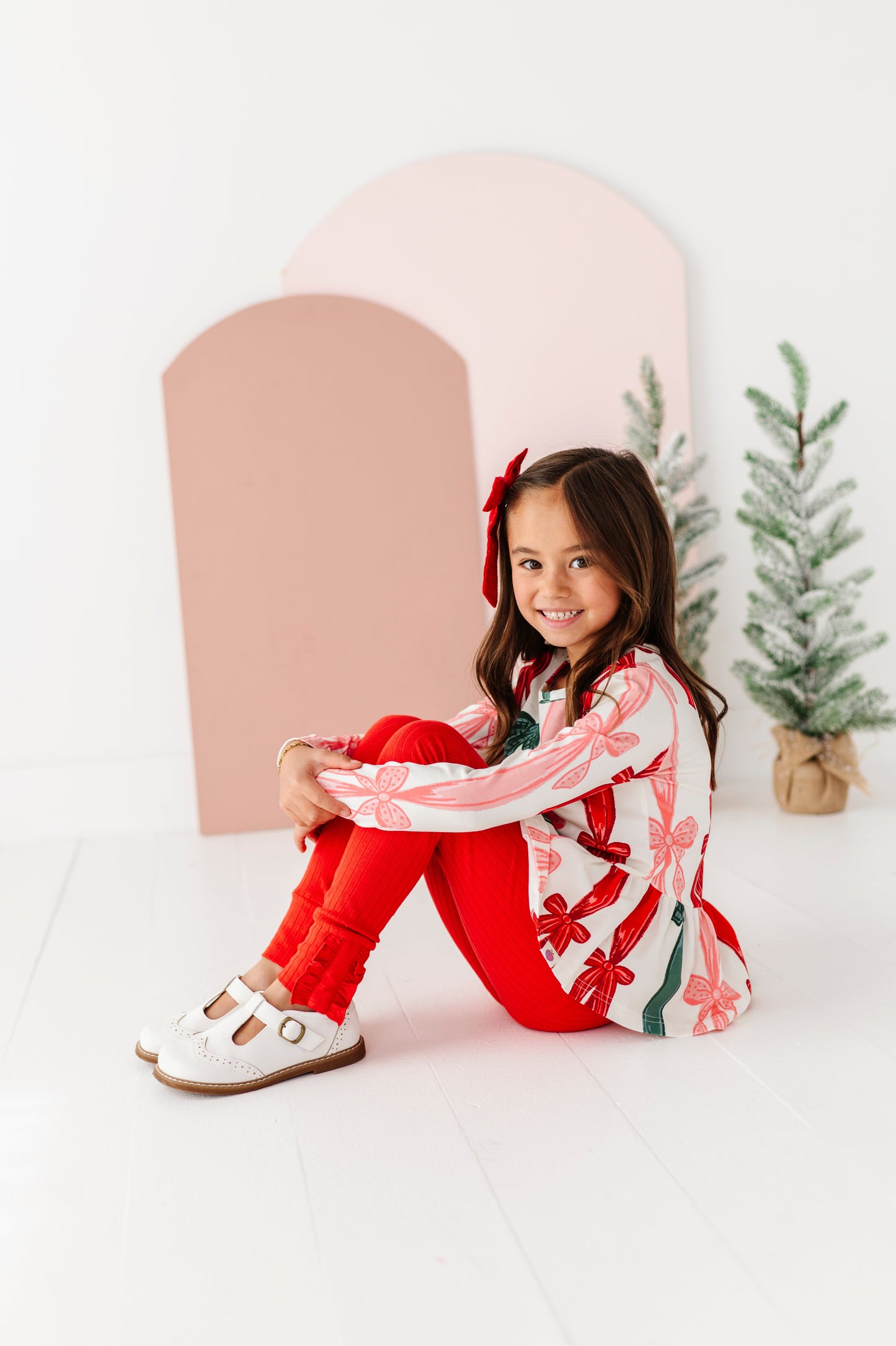 Holly Red | Ribbed SLIM LEGGINGS