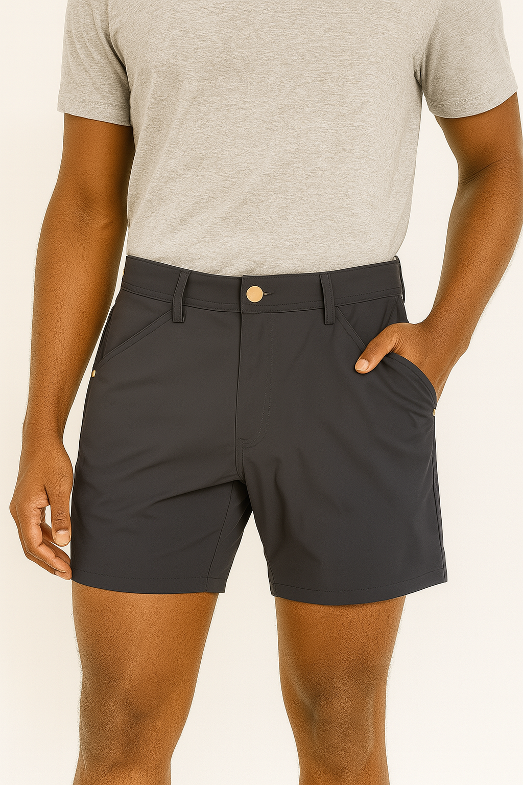 Everyday Stretch Shorts with a Comfortable Built-In Liner - Business Casual Style- Black
