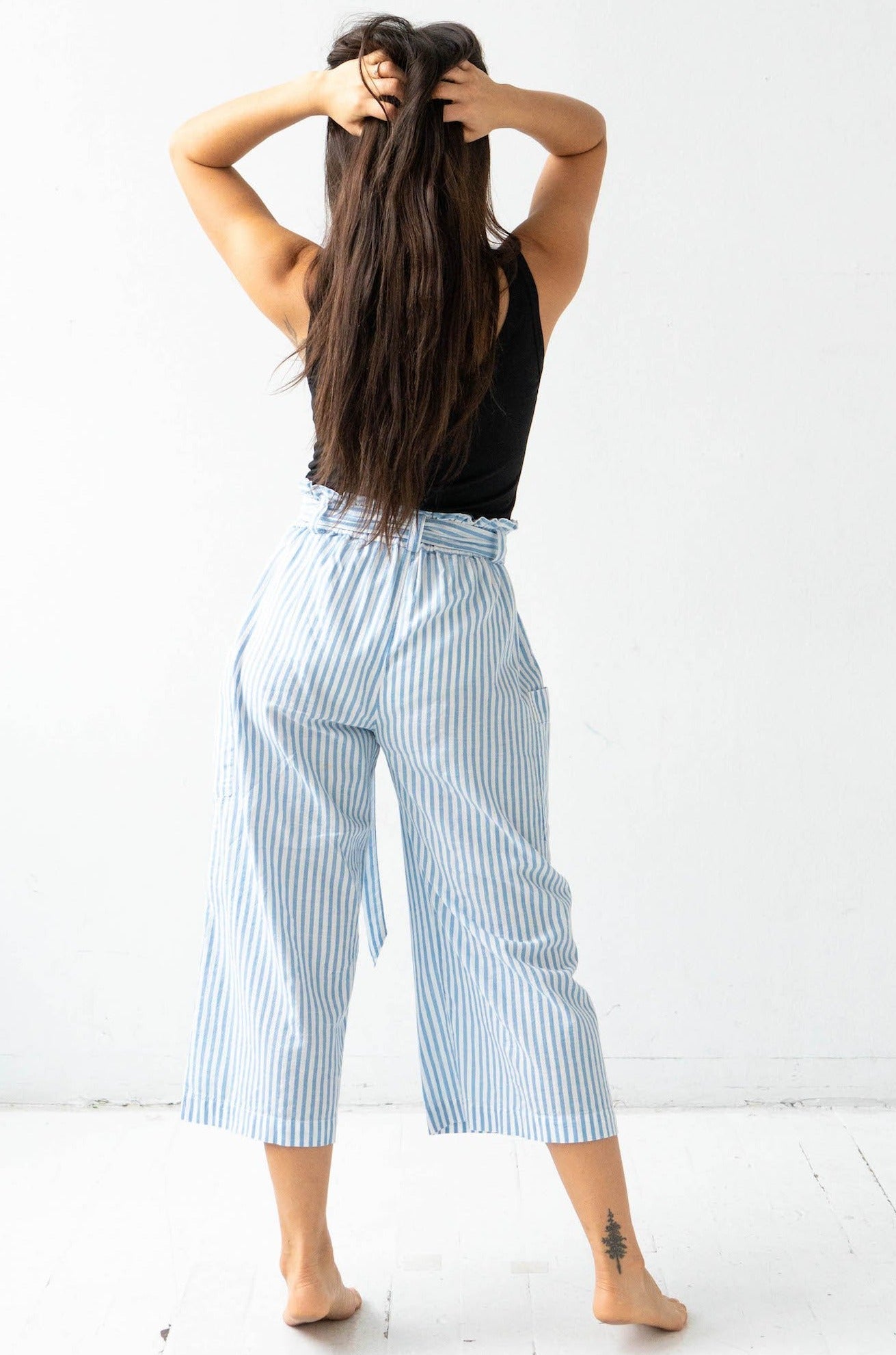 Tie Waist Crop Pants