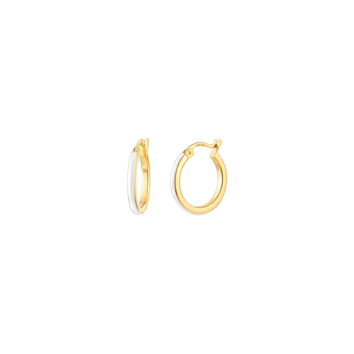 Petite Enamel Huggie Hoop Earrings