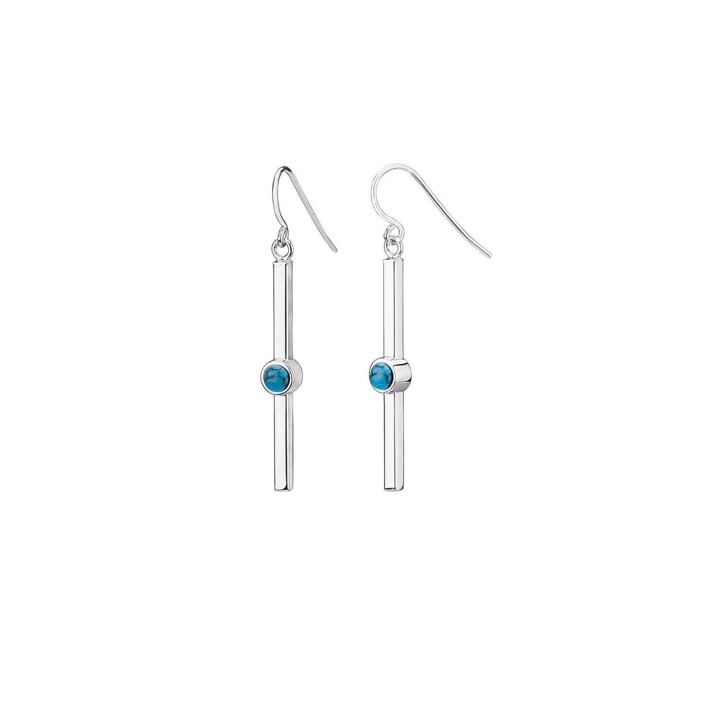 Turquoise Bar Dangle Earrings