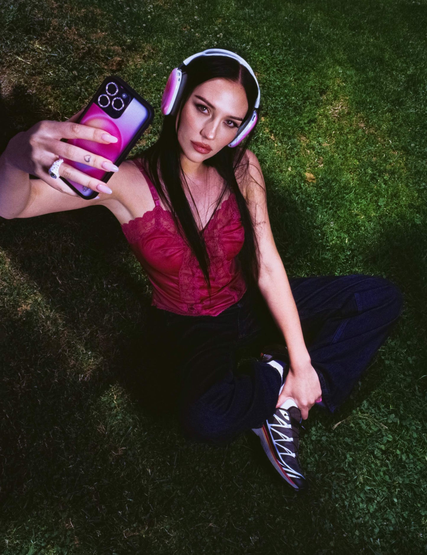 Hot Pink Aura iPhone 16 Plus Case