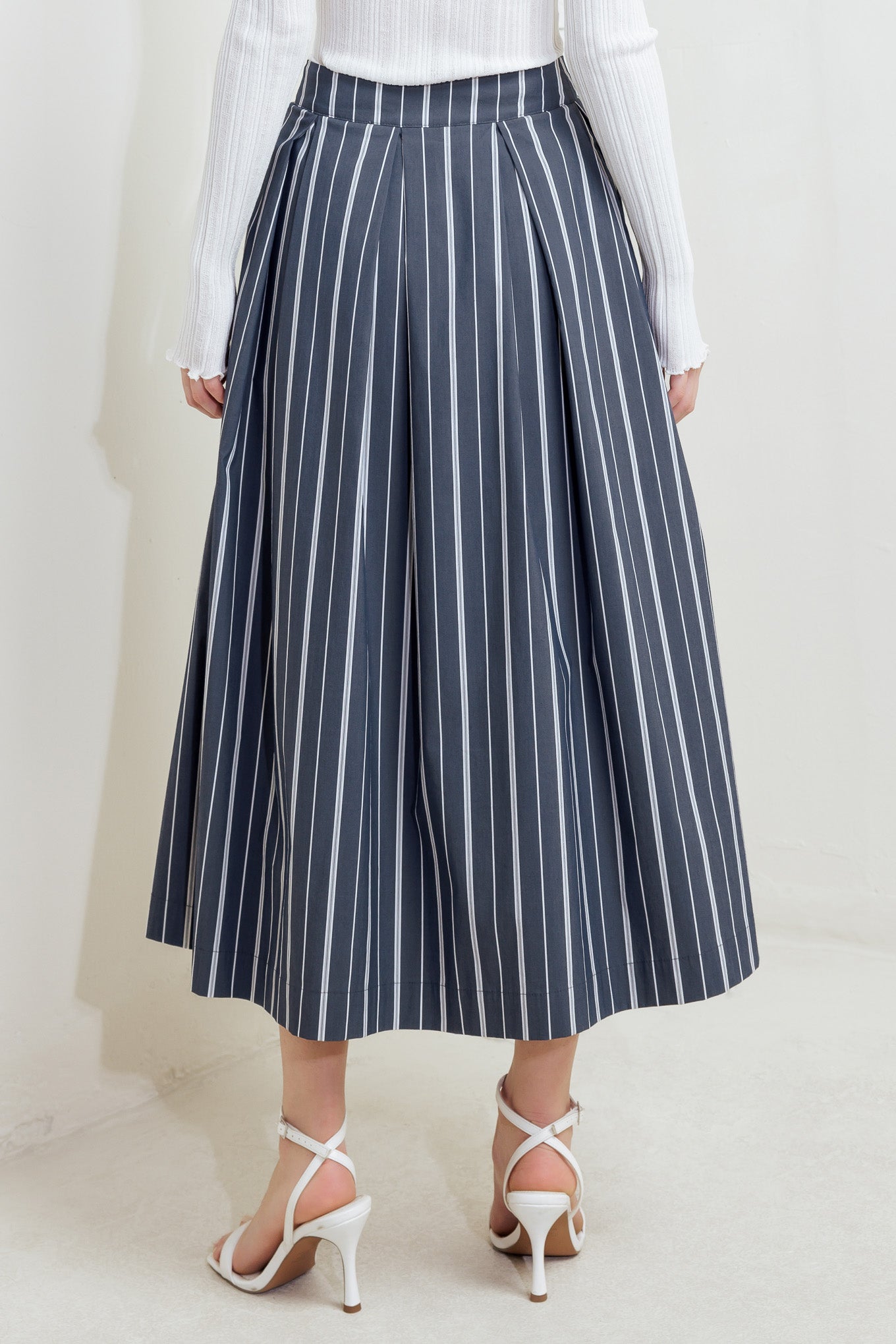 Behind the Grin Woven Midi Skirt