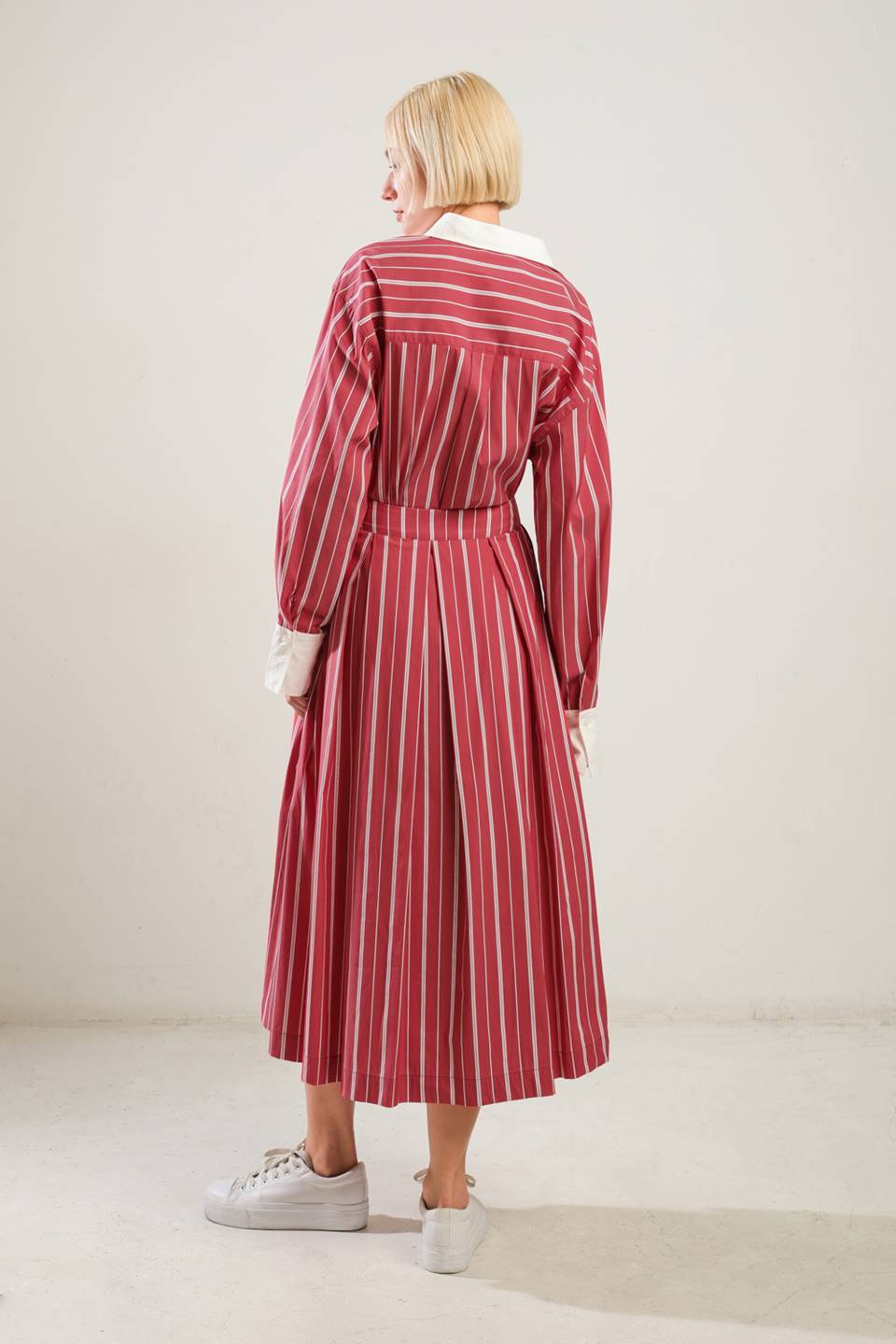 Behind the Grin Woven Midi Skirt