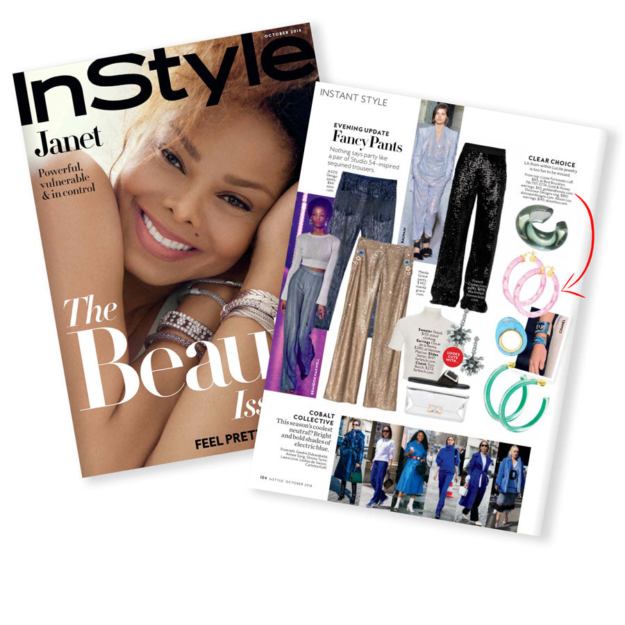 INSTYLE Lucite Hoop Earrings