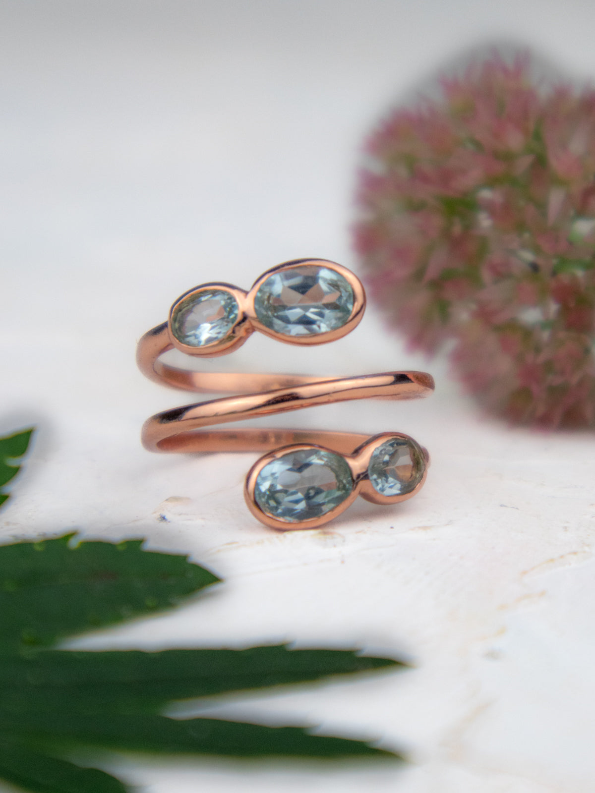 Laurel Blue Topaz Ring