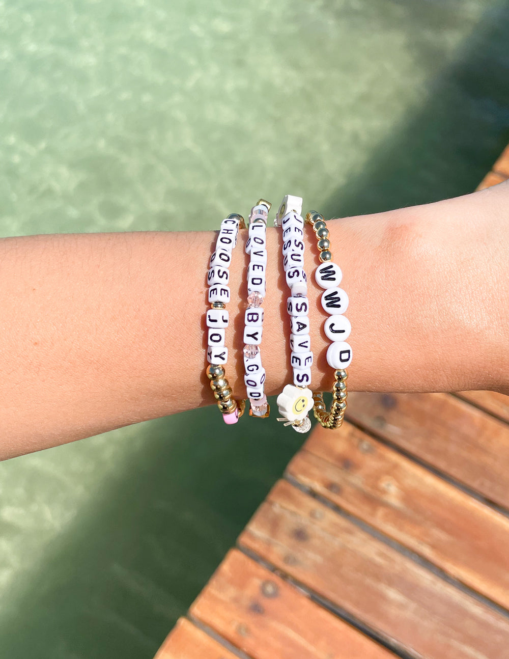 WWJD Gold Letter Bracelet