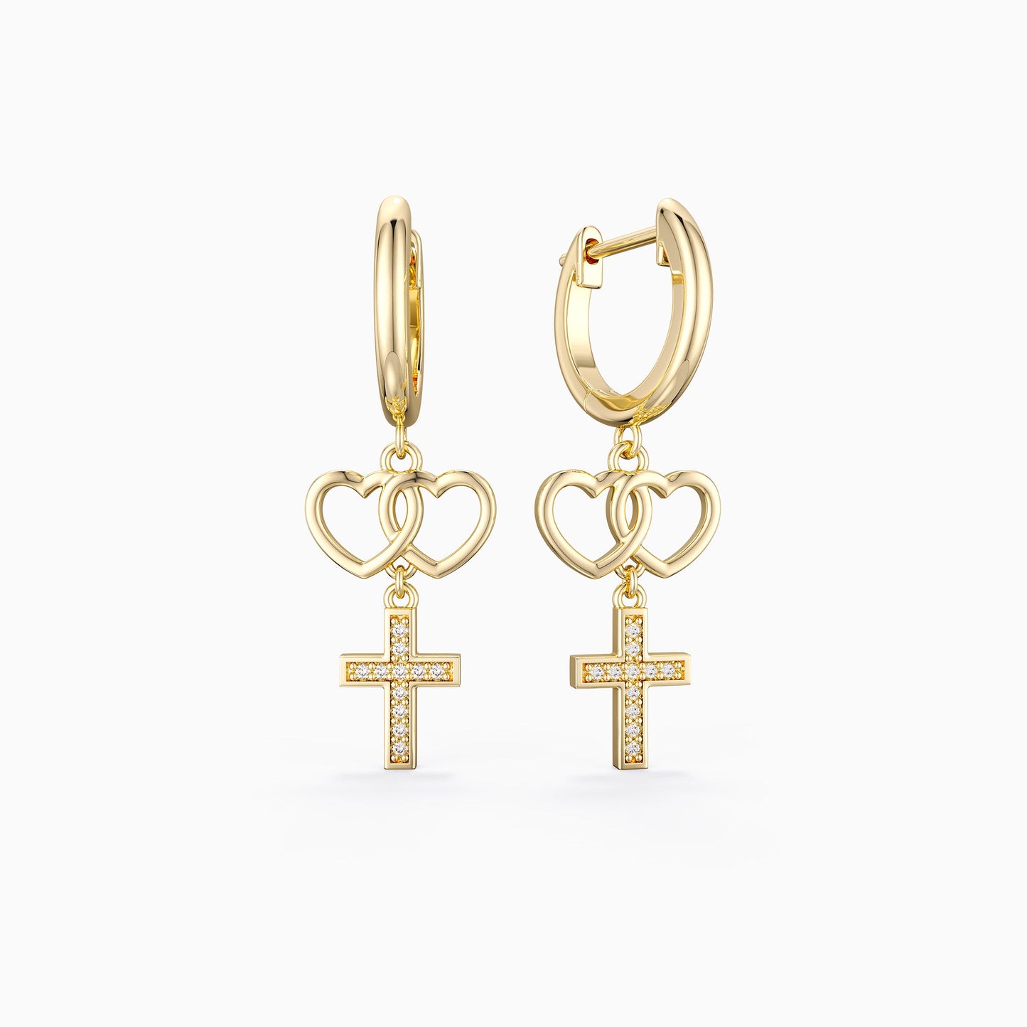 Love And Faith Cross Earrings