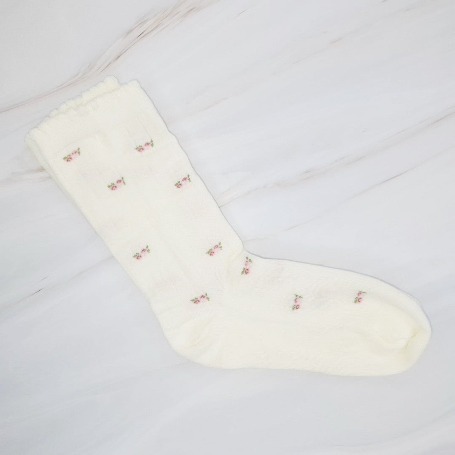 Vintage Floral Patterned Socks Set Of 2