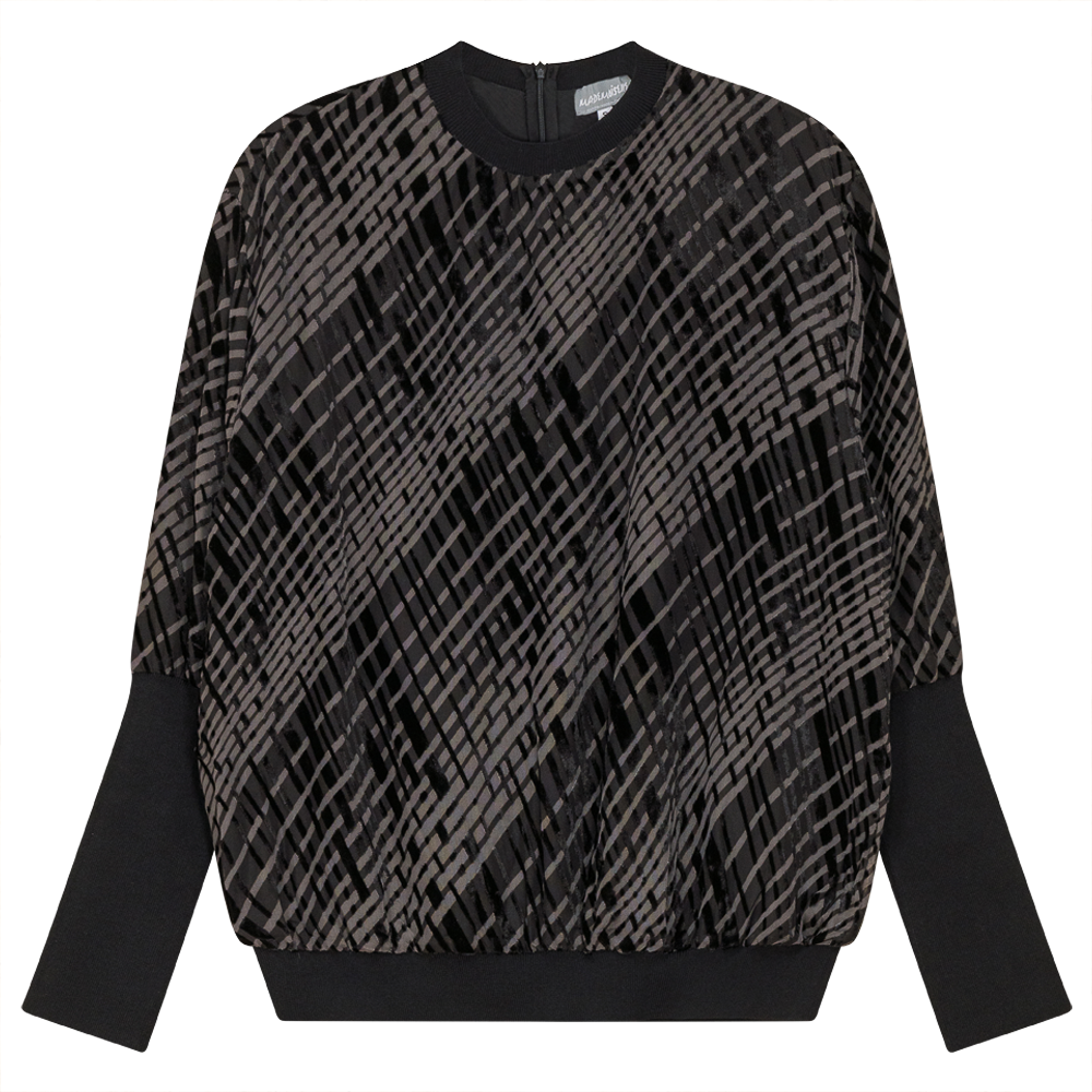 Flocked Velour Rib Bubble Top