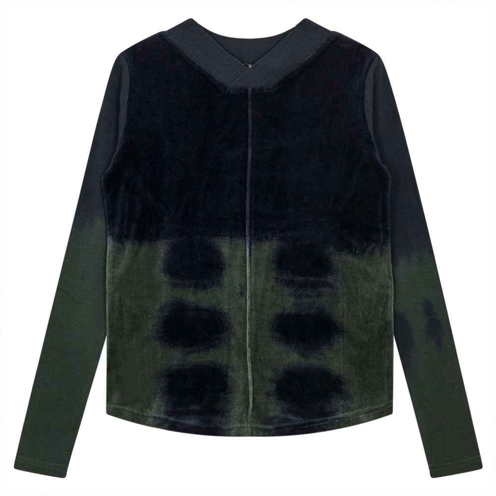 Tie Dye Cotton Velour Top