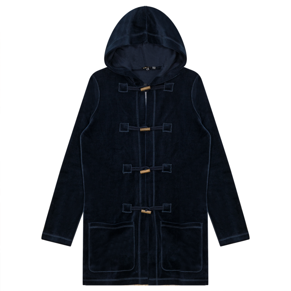 Long Velour Cardigan