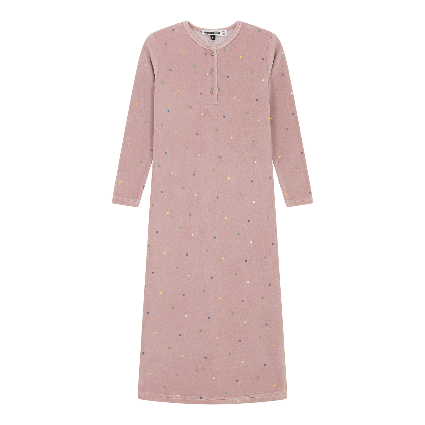 Dot Print Velour Dress