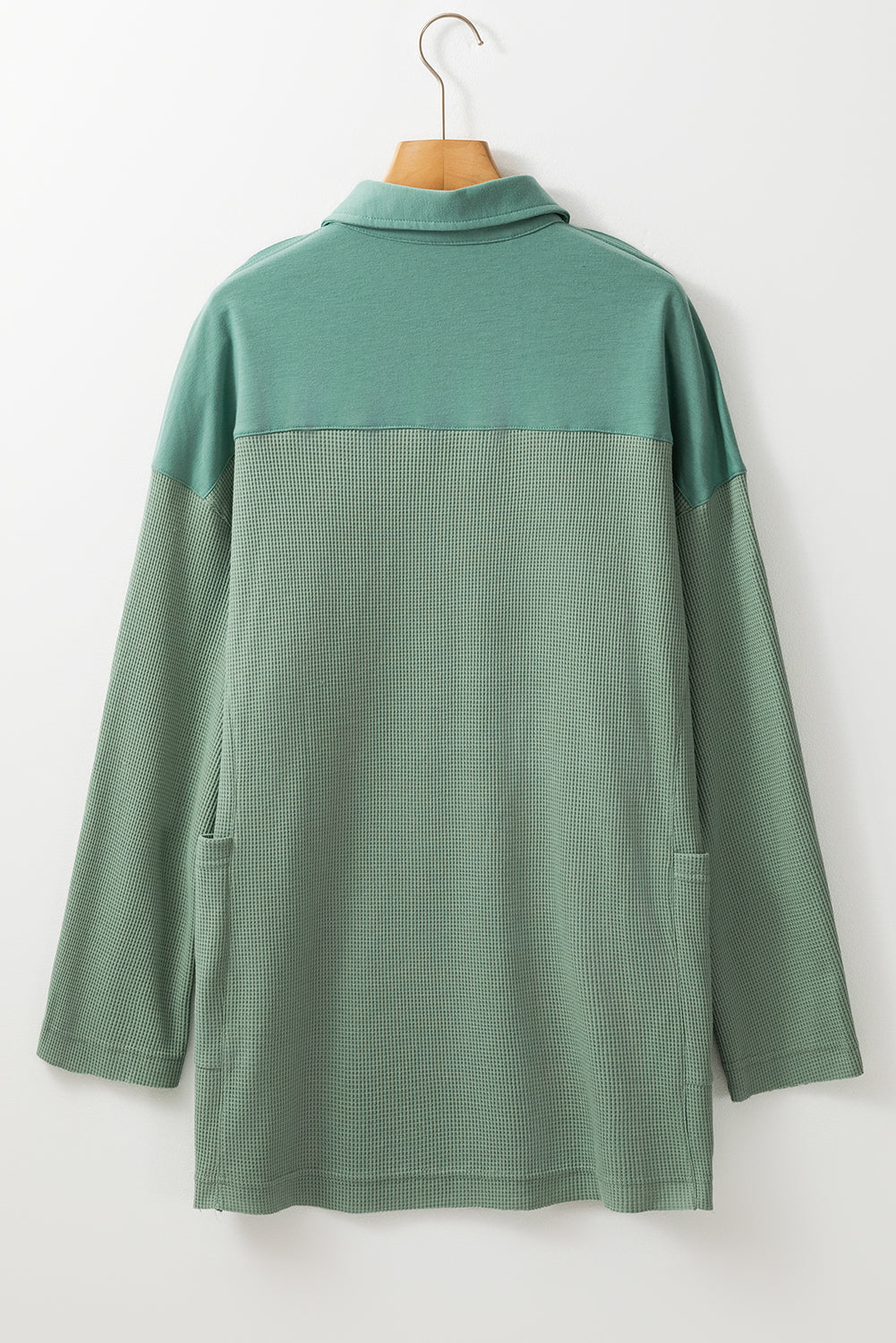 Arianna Waffle Half Button Top.