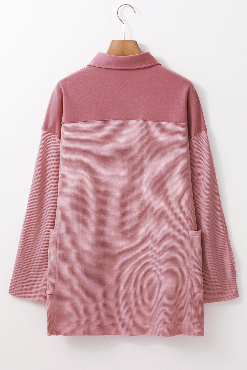 Arianna Waffle Half Button Top.