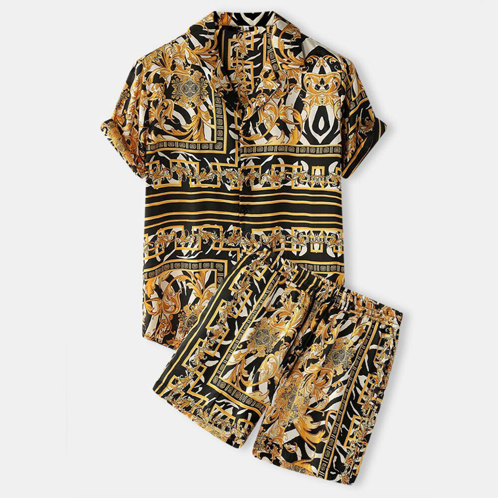 Munsieur Vacay Hawaiian Shorts Set Men's