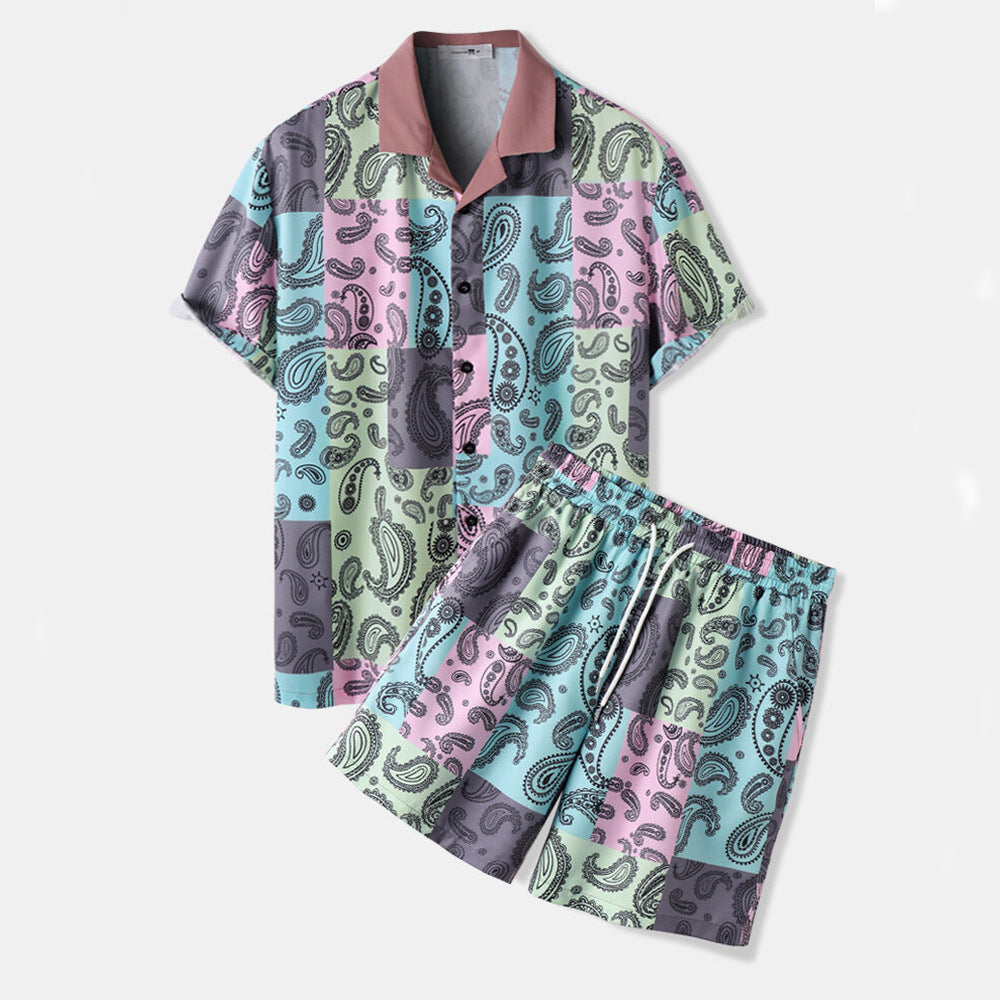 Munsieur Vacay Hawaiian Shorts Set Men's