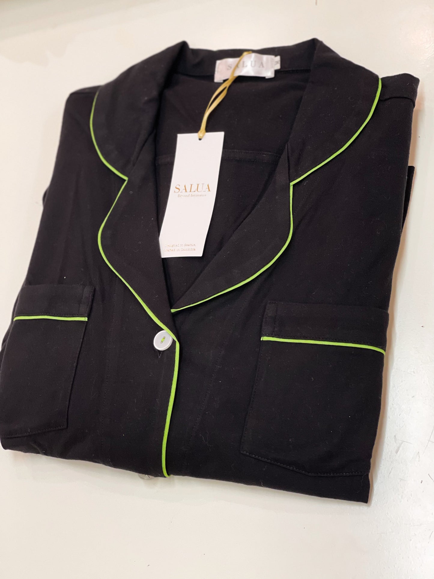 SALUA Luxury Sleep Shirt in Brushed Pima Cotton - Long