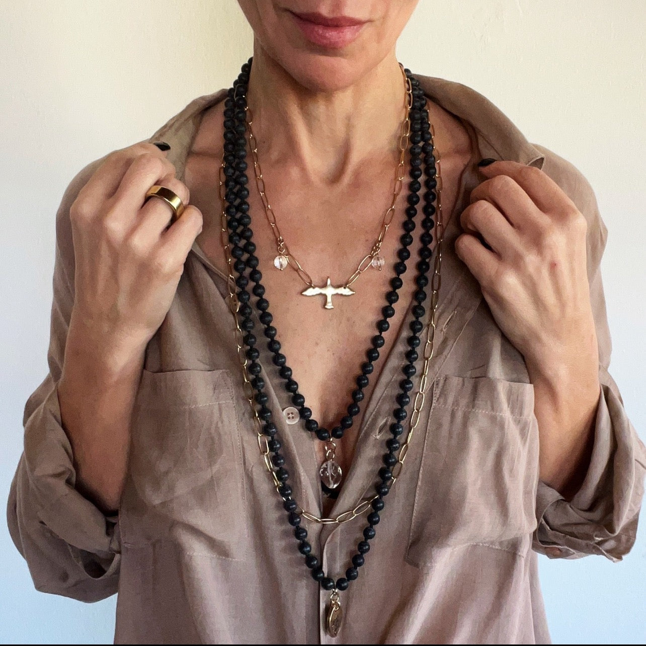 I Am Bird Long Chain Necklace