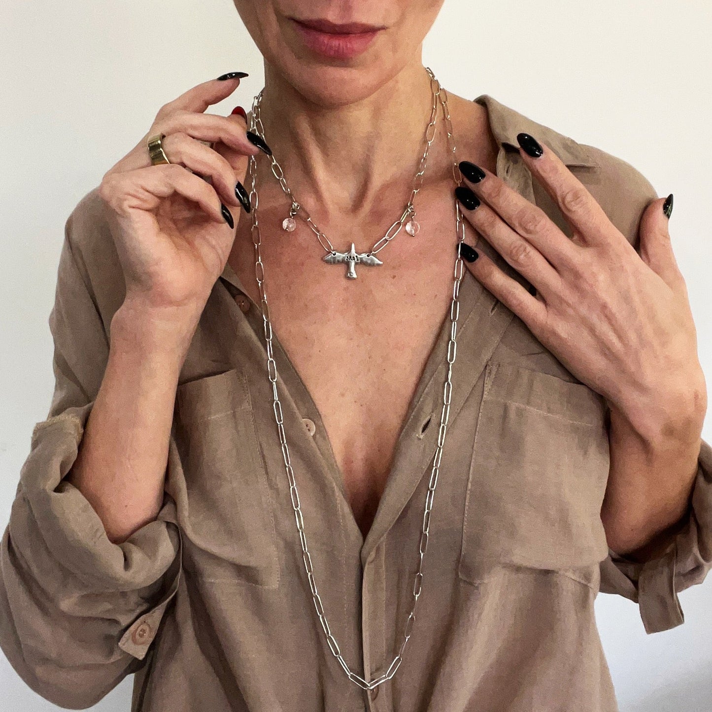 I Am Bird Long Chain Necklace