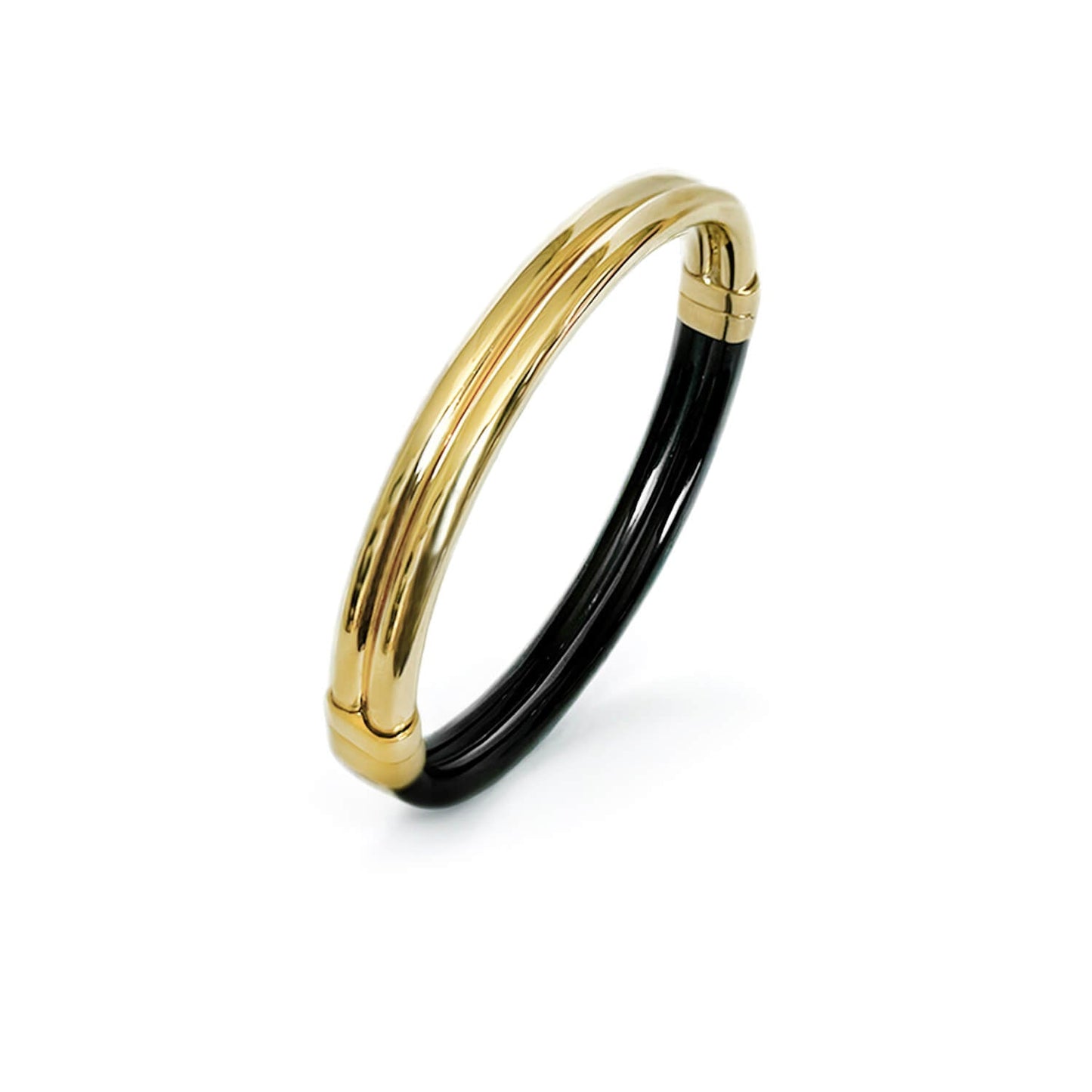 Ridge Lucite Hinge Bangle
