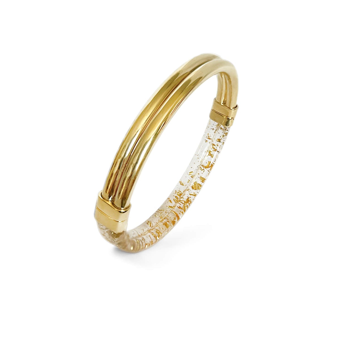 Ridge Lucite Hinge Bangle