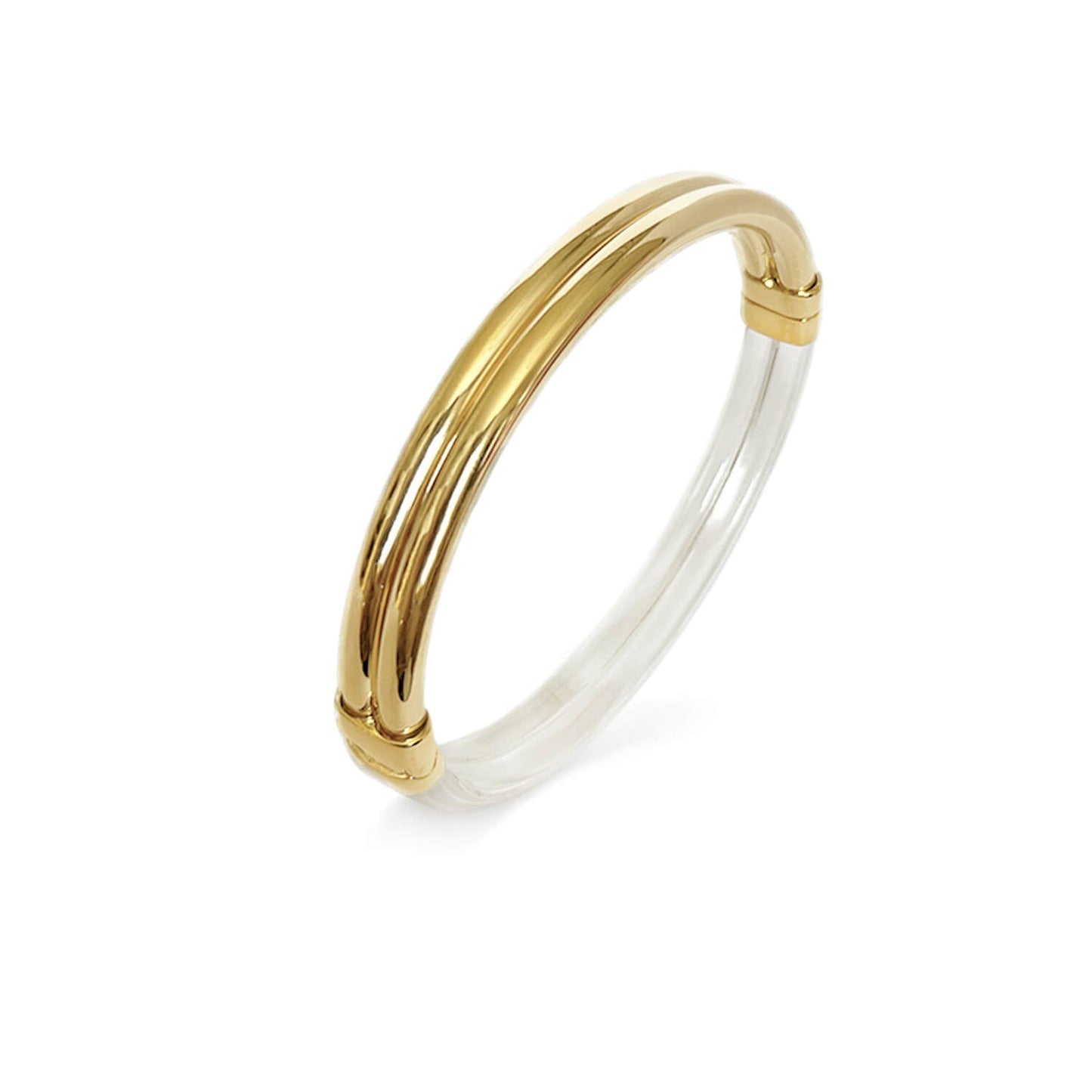 Ridge Lucite Hinge Bangle