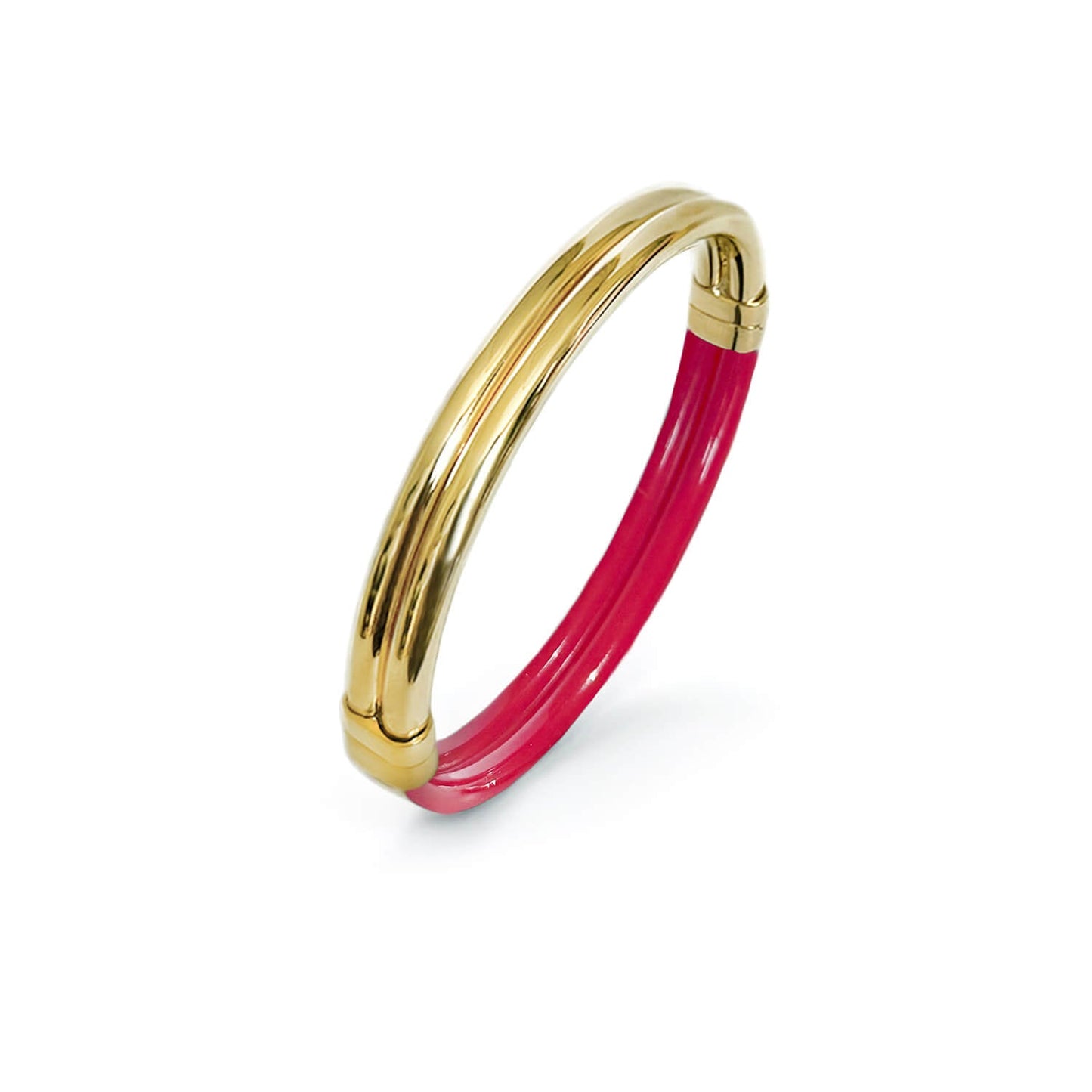 Ridge Lucite Hinge Bangle