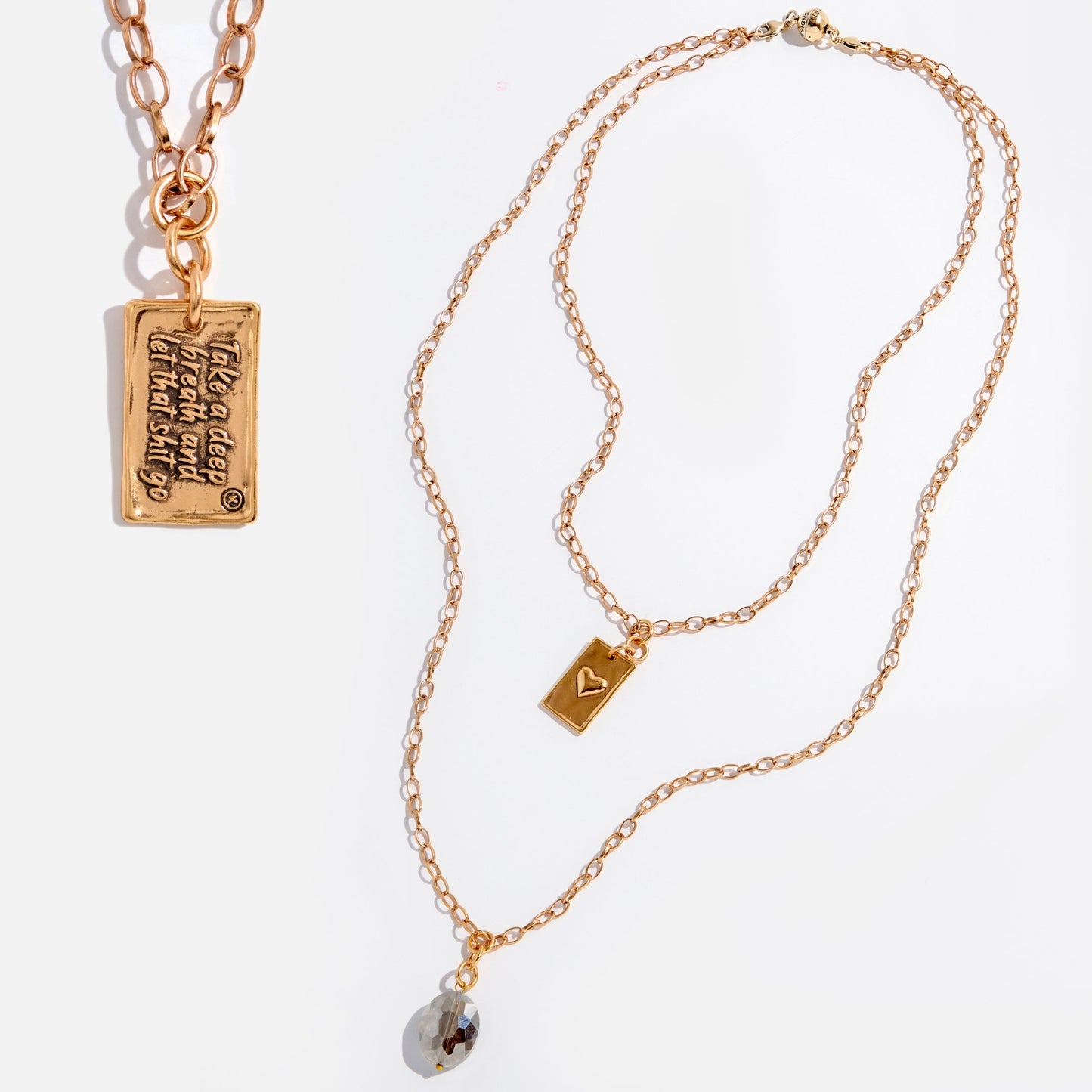 Take a Deep Breath and Let That Shit Go Original Lite Necklace