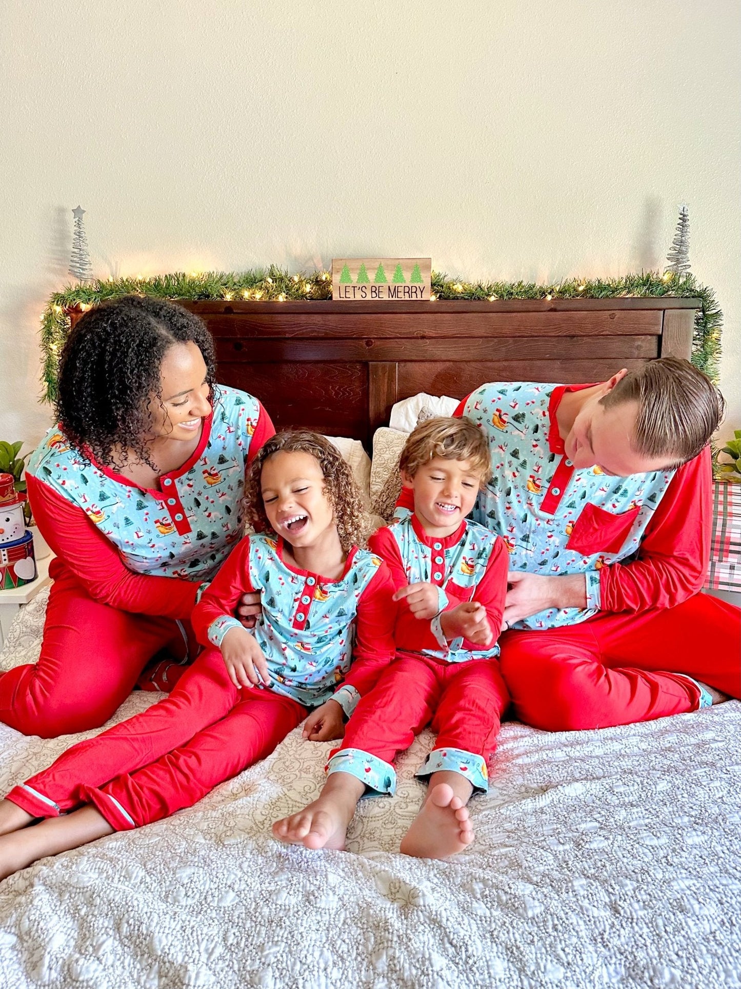 Toddler Boys Light Santa Pajamas