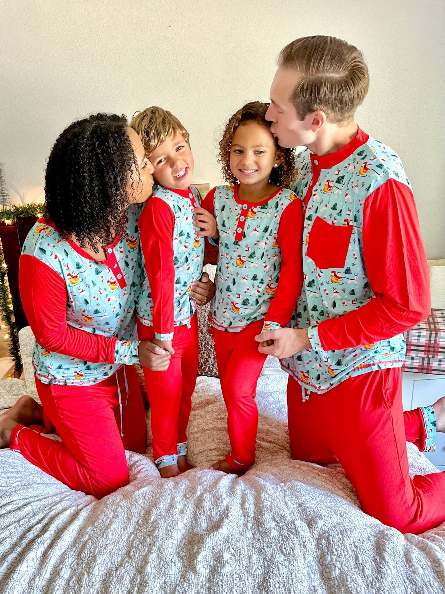 Toddler Boys Light Santa Pajamas